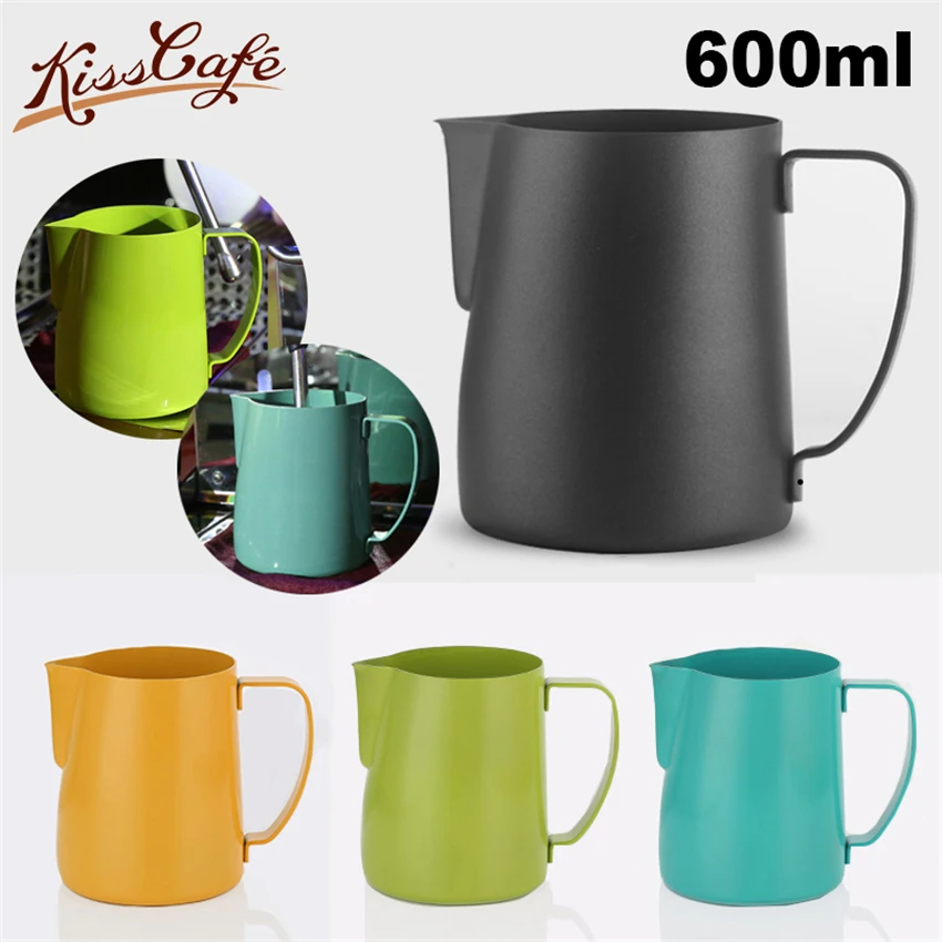 600ml Colorful Stainless Steel Frothing Pitcher Pull Flower Cup Cappuccino Art Pitcher Jug Milk Frothers Mug Coffee Tools
600ml Colorful Stainless Steel Frothing Pitcher Pull Flower Cup Cappuccino Art Pitcher Jug Milk Frothers Mug Coffee Tools