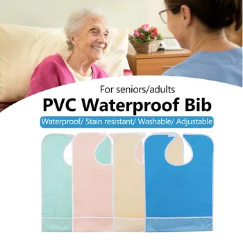 PVC Seniors Adult Bib Large Waterproof Adult Dinner Bib Protector Disability Aid Clothes Washable Adjustable Dining Apron
PVC Seniors Adult Bib Large Waterproof Adult Dinner Bib Protector Disability Aid Clothes Washable Adjustable Dining Apron