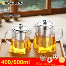 Coffee-Container-Cup Soaking-Maker Clear Teapot Glass Removable SQUARE-FILTER Comfortable-Handle