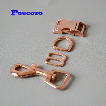 100 sets metal quick release buckles chain D rings adjuster buckle slider hardware 15mm webbing for dog collar leash accessories
100 sets metal quick release buckles chain D rings adjuster buckle slider hardware 15mm webbing for dog collar leash accessories