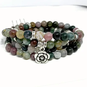 74 cm New Women Elastic Bracelets Nature India Agates Stone 6 mm Beads Flower Charm BraceletNot Glass Really Color Round Bead
74 cm New Women Elastic Bracelets Nature India Agates Stone 6 mm Beads Flower Charm BraceletNot Glass Really Color Round Bead