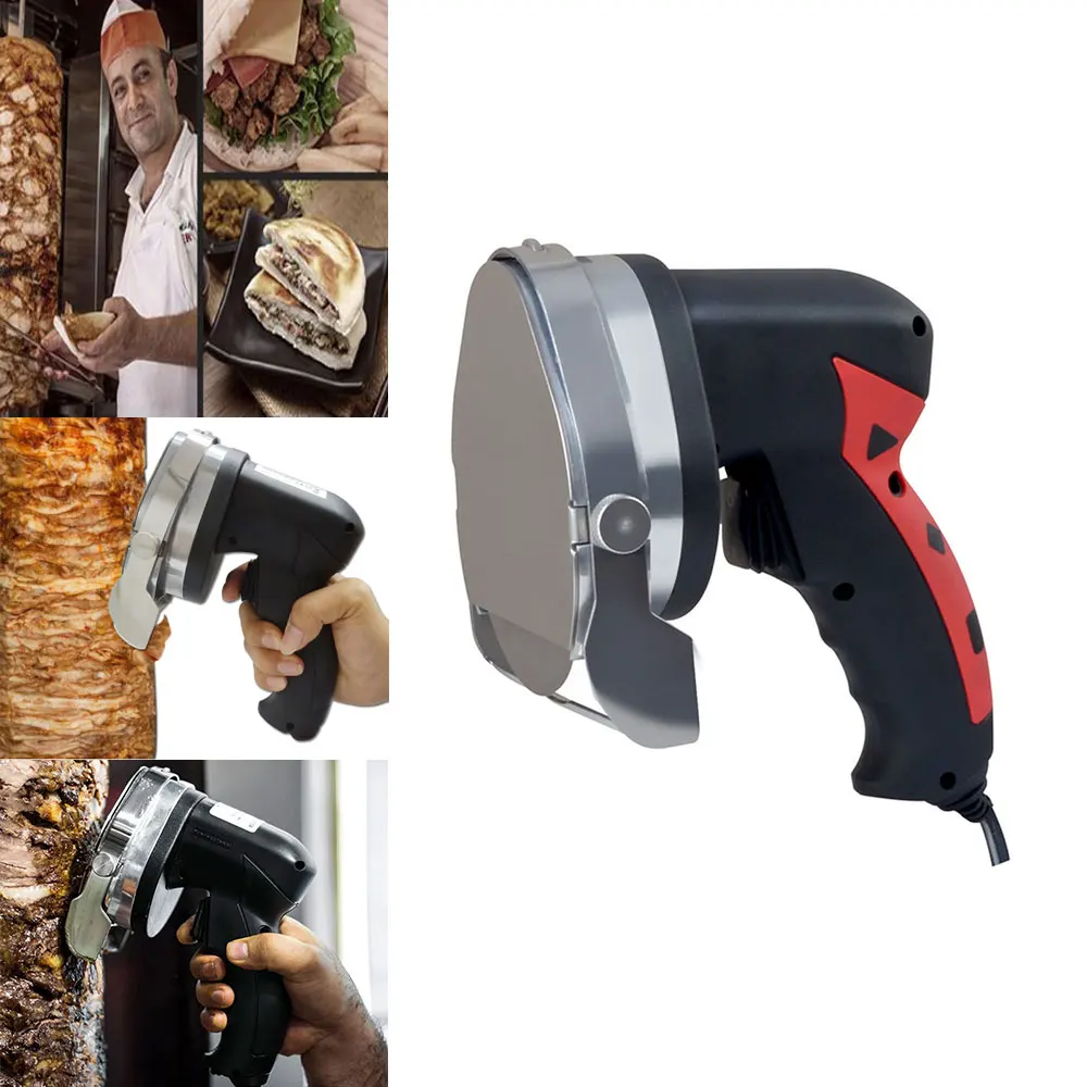 2020 Electric Kebab Slicer Handheld Roast Meat Cutting Blade Slicing Machine Shawarma Cutter Gyro Knife 220V 110V Meat Slicer
2020 Electric Kebab Slicer Handheld Roast Meat Cutting Blade Slicing Machine Shawarma Cutter Gyro Knife 220V 110V Meat Slicer