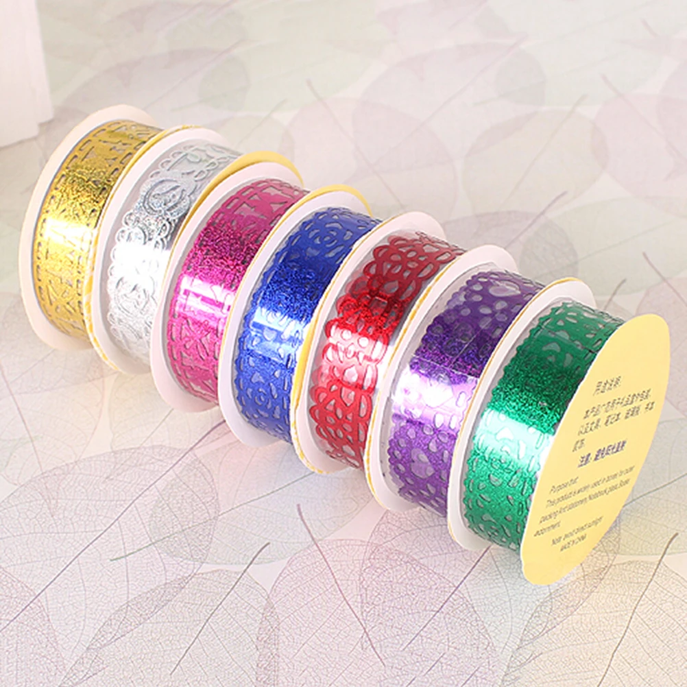 Candy Colors Lace Tape Decoration Roll Washi Decorative Sticky Paper Masking Tape DIY Self Adhesive Tape Scrapbook Tape Hot Sale
