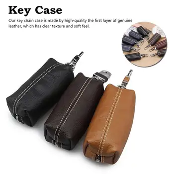 Genuine Cow Leather Key Wallet Pouch Business Men Door Car Key Case Bag Holder Keychain Housekeeper Key Organizer
Genuine Cow Leather Key Wallet Pouch Business Men Door Car Key Case Bag Holder Keychain Housekeeper Key Organizer