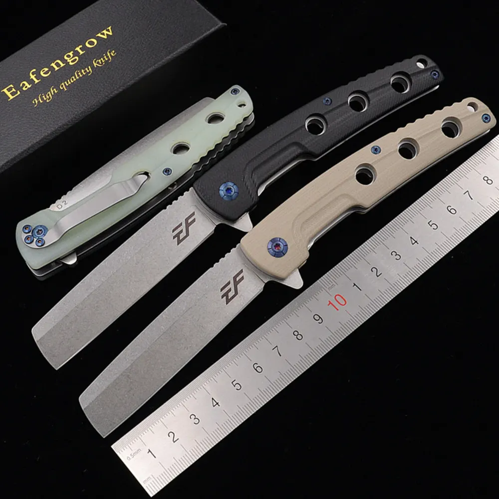 Eafengrow New EF941 Real D2 Blade G10 Handle ball bearing Tactical Razor Camping Pocket Hunting Outdoor EDC Tool Folding Knife
Eafengrow New EF941 Real D2 Blade G10 Handle ball bearing Tactical Razor Camping Pocket Hunting Outdoor EDC Tool Folding Knife