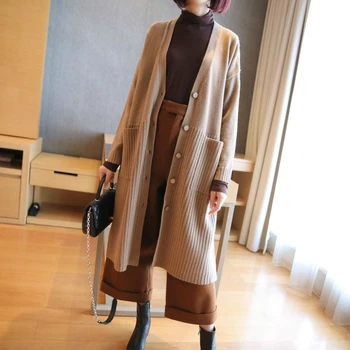 Thick Warm Autumn Women Long Sleeve Loose Knitted Sweater Cardigans Elegant Singer Breasted Long Sleeve Cardigan Outwear Poncho
Thick Warm Autumn Women Long Sleeve Loose Knitted Sweater Cardigans Elegant Singer Breasted Long Sleeve Cardigan Outwear Poncho