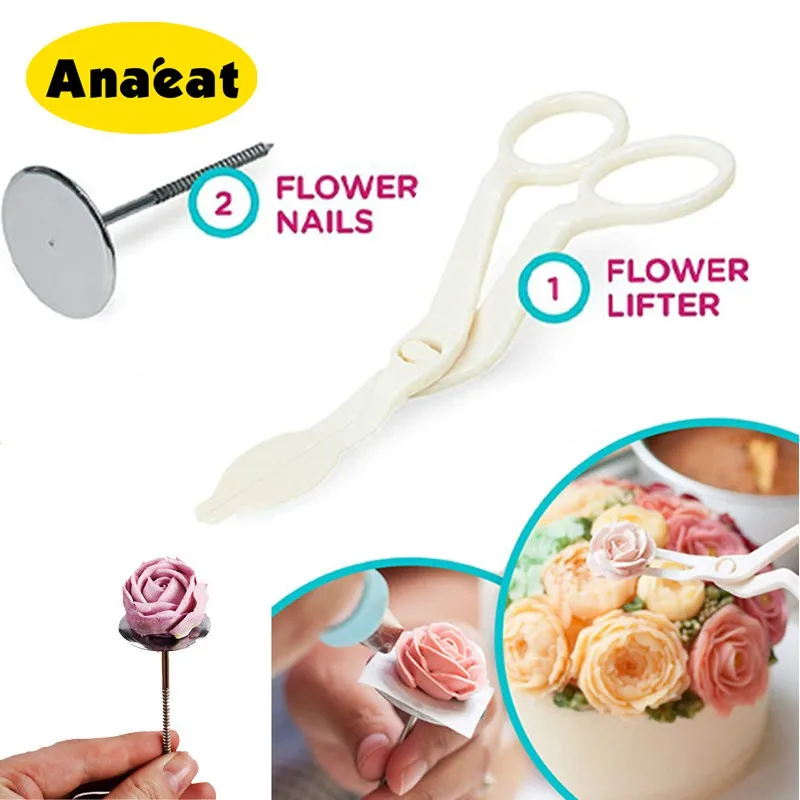 ANAEAT 2 pieces of cake nail set icing shape rose flower cake scissors cream transfer baking pastry tool
ANAEAT 2 pieces of cake nail set icing shape rose flower cake scissors cream transfer baking pastry tool