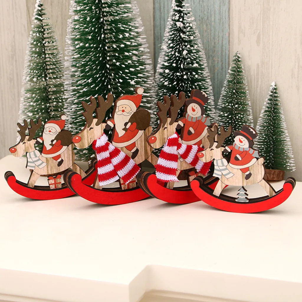 25 # Санта-Клаус снеговик деревянные сани украшения 2020 Рождественское украшение