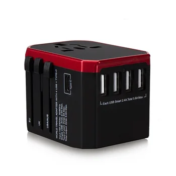 Adapter Plug Worldwide Travel Adapters With 4 USB Type-C Power Socket Universal Adapter Plugs
Adapter Plug Worldwide Travel Adapters With 4 USB Type-C Power Socket Universal Adapter Plugs