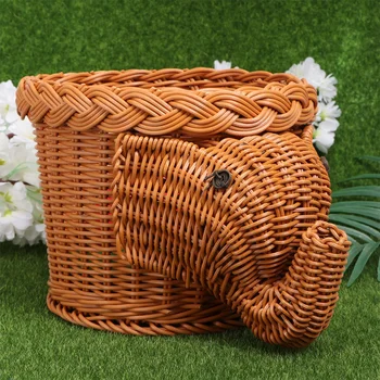 1pc Creative Hand Woven Snack Basket Elephant Shape Design Storage Container Organizer for Home Restaurant (Light Brown)
1pc Creative Hand Woven Snack Basket Elephant Shape Design Storage Container Organizer for Home Restaurant (Light Brown)