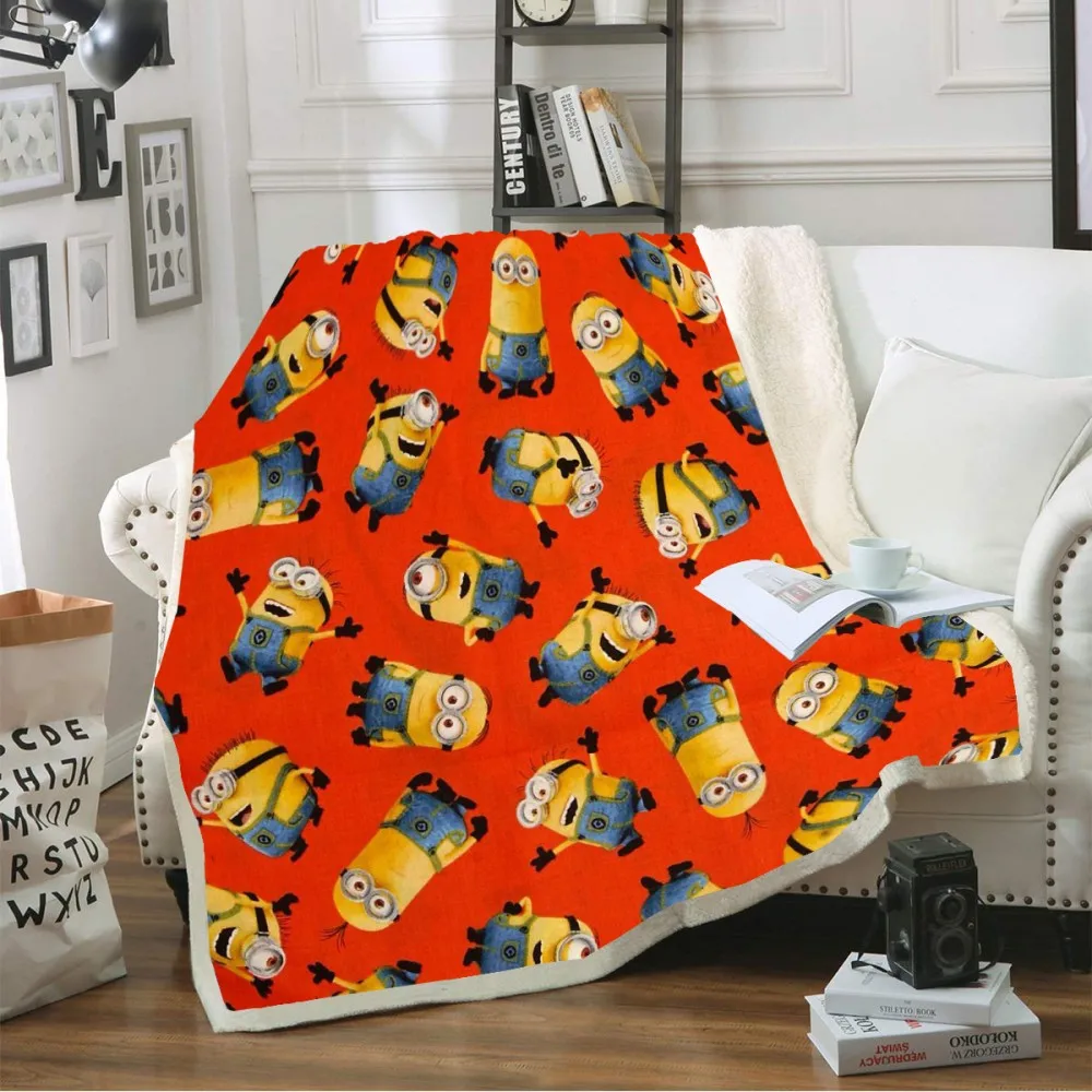 Custom Minions Sofa Soft Sherpa Fleece Blanket Anime Cartoon Funny Character Throw Blanket for Travel Office Home 150x200cm
Custom Minions Sofa Soft Sherpa Fleece Blanket Anime Cartoon Funny Character Throw Blanket for Travel Office Home 150x200cm