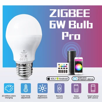 GLEDOPTO Smart ZigBee 3.0 6W LED Bulb Pro RGBCCT E27/E26 Light Bulb Work with Alexa Echo Plus SmartThings APP/Voice/RF Remote
GLEDOPTO Smart ZigBee 3.0 6W LED Bulb Pro RGBCCT E27/E26 Light Bulb Work with Alexa Echo Plus SmartThings APP/Voice/RF Remote
