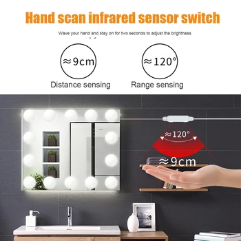 10pcs Vanity Mirror Lights Makeup Bathroom LED Bulb Suction Cup Hand Interaction String Lamp Cosmetic Dressing Table Decorative
10pcs Vanity Mirror Lights Makeup Bathroom LED Bulb Suction Cup Hand Interaction String Lamp Cosmetic Dressing Table Decorative