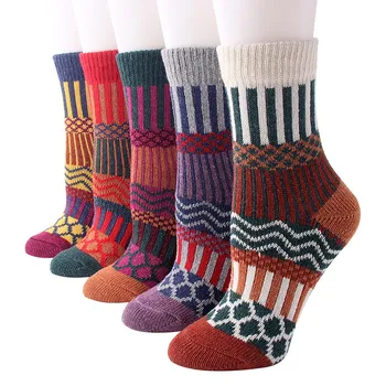 Sagace Socks Winter Printed Socks 5pair Women Vintage Style Print Casual Socks Thicker Wool Warm Comfortable Socks Cotton Socks
Sagace Socks Winter Printed Socks 5pair Women Vintage Style Print Casual Socks Thicker Wool Warm Comfortable Socks Cotton Socks