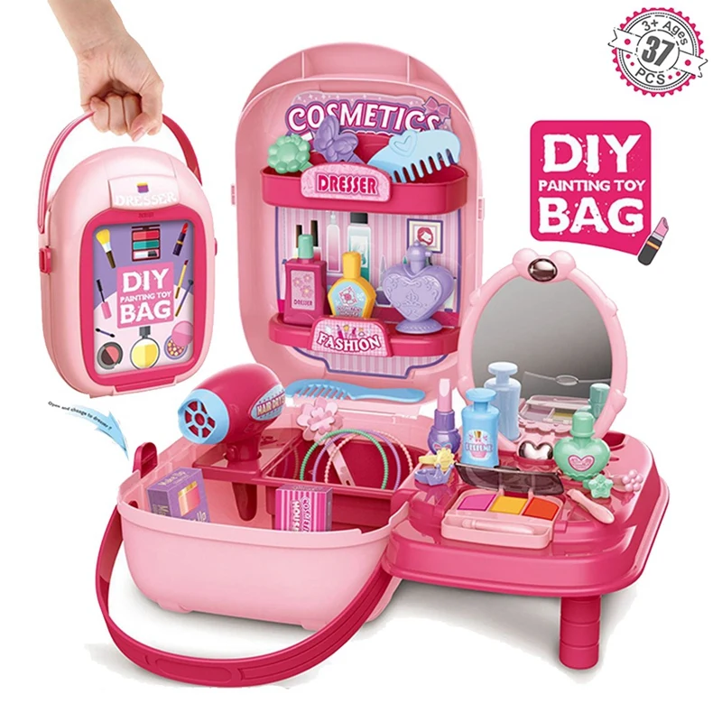 Kids Pretend Play Make Up Case Simulation Beauty Salon Play Set Accessories Suitcase Storage Box Role Play Cosmetics Toy
Kids Pretend Play Make Up Case Simulation Beauty Salon Play Set Accessories Suitcase Storage Box Role Play Cosmetics Toy