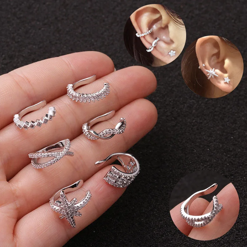 1pc New Zircon U shaped Ear Clip Creative Ear Hole free Cartilage Earrings for women Puncture Earrings
1pc New Zircon U shaped Ear Clip Creative Ear Hole free Cartilage Earrings for women Puncture Earrings