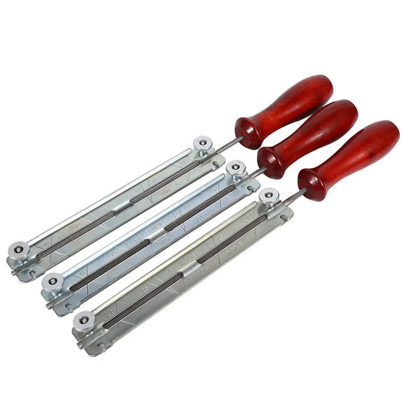 Chainsaw Saw Chain File Filing Sharpening with Wooden Holder 4.0/4.8/5.5mm