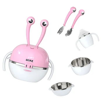Baby Feeding Cute Space-saving Baby Cutlery Set Crab Design with Diverse tableware for Baby and Children
Baby Feeding Cute Space-saving Baby Cutlery Set Crab Design with Diverse tableware for Baby and Children