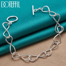 DOTEFFIL 925 Sterling Silver OT Buckle Bracelet Chain For Women Man Fashion Charm Wedding Engagement Party Jewelry 
DOTEFFIL 925 Sterling Silver OT Buckle Bracelet Chain For Women Man Fashion Charm Wedding Engagement Party Jewelry