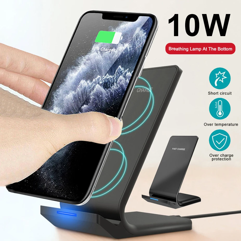 10W Qi Wireless Charger Fast Charge 3.0 Stand Phone Holder Pad For iPhone 11 Pro Max Samsung Galaxy S10 USB Wireless charging
10W Qi Wireless Charger Fast Charge 3.0 Stand Phone Holder Pad For iPhone 11 Pro Max Samsung Galaxy S10 USB Wireless charging