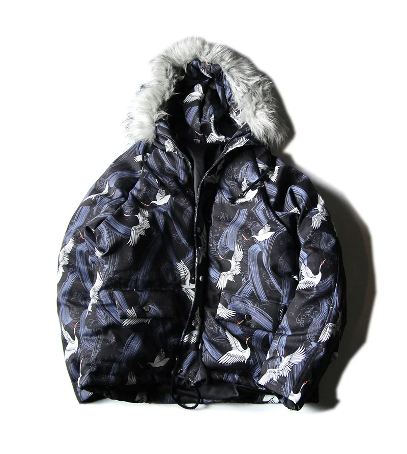 Winter Tide Brand Cotton Clothes Men's Autumn and Winter Dark Series Hip-hop Loose Chinese Auspicious Design - Crane 
Winter Tide Brand Cotton Clothes Men's Autumn and Winter Dark Series Hip-hop Loose Chinese Auspicious Design - Crane