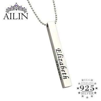 AILIN Sterling Silver Personalized Men's Bar Necklace Men's Family Name Necklace 4 Sided Bar Necklace Gift for Father 
AILIN Sterling Silver Personalized Men's Bar Necklace Men's Family Name Necklace 4 Sided Bar Necklace Gift for Father