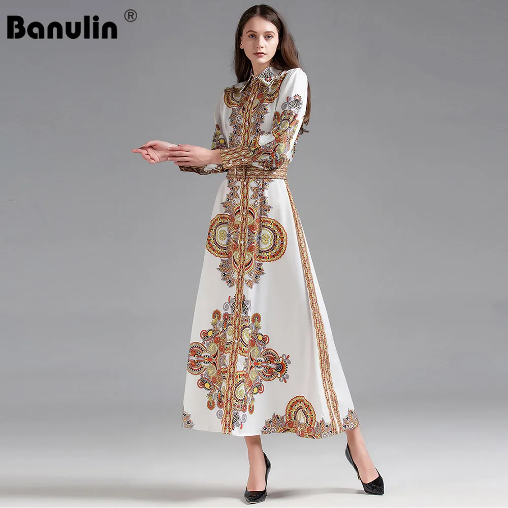 High Quality Fashion Designer Runway Long Dress Spring Autumn Women Dress Lantern Sleeve Vintage Print Vacation Dresses
High Quality Fashion Designer Runway Long Dress Spring Autumn Women Dress Lantern Sleeve Vintage Print Vacation Dresses