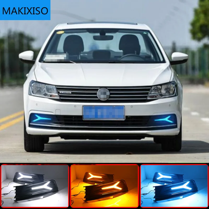 1 Pair For Volkswagen VW Lavida 2013 2014 with Yellow Trun Signal Light Blue Night Lamp LED DRL Daytime Running Light
1 Pair For Volkswagen VW Lavida 2013 2014 with Yellow Trun Signal Light Blue Night Lamp LED DRL Daytime Running Light