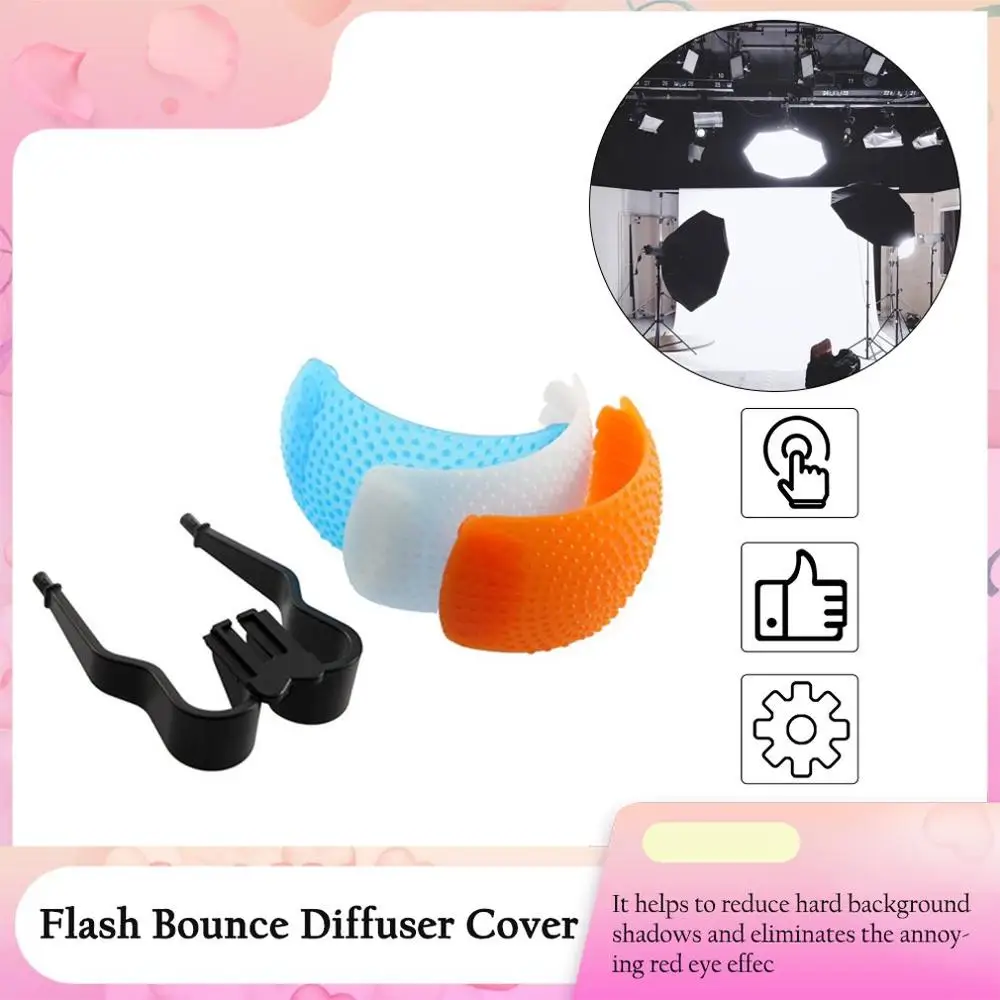Flash Bounce Diffuser Cover Flash Soft Light Kit With Bracket for Canon for Nikon for Pentax for Kodak SLR Camera