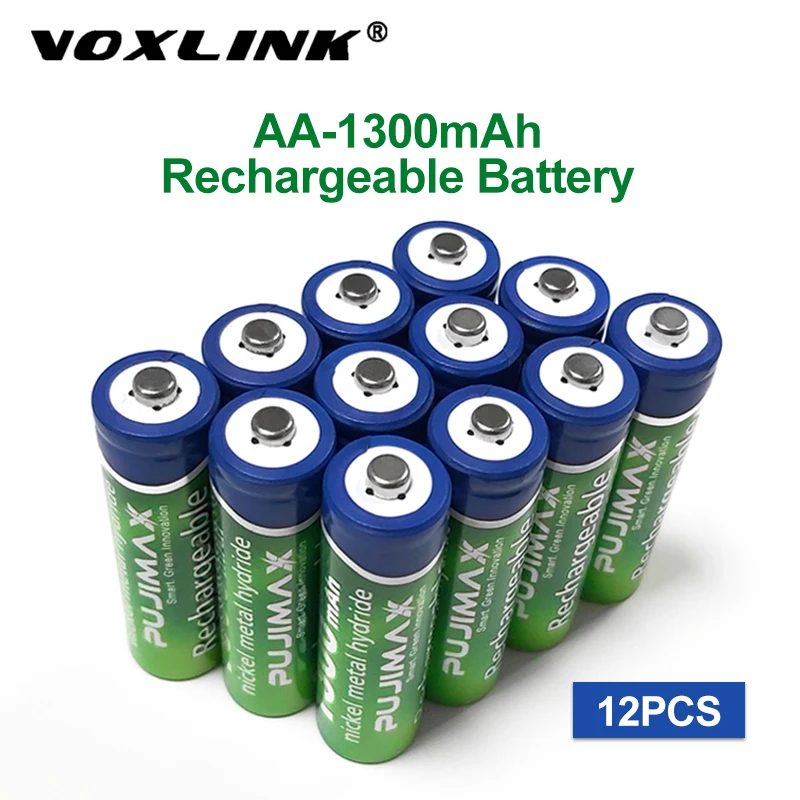 VOXLINK Battery AA 1300mAh 1.2V 12PCS rechargeable battery pre-charged recharge ni mh rechargeable battery For camera microphone
VOXLINK Battery AA 1300mAh 1.2V 12PCS rechargeable battery pre-charged recharge ni mh rechargeable battery For camera microphone