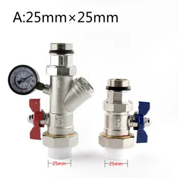 1 inch male brass ball valves with water filter for home floor bathroom diversified water separator valves with pressure guage 
1 inch male brass ball valves with water filter for home floor bathroom diversified water separator valves with pressure guage