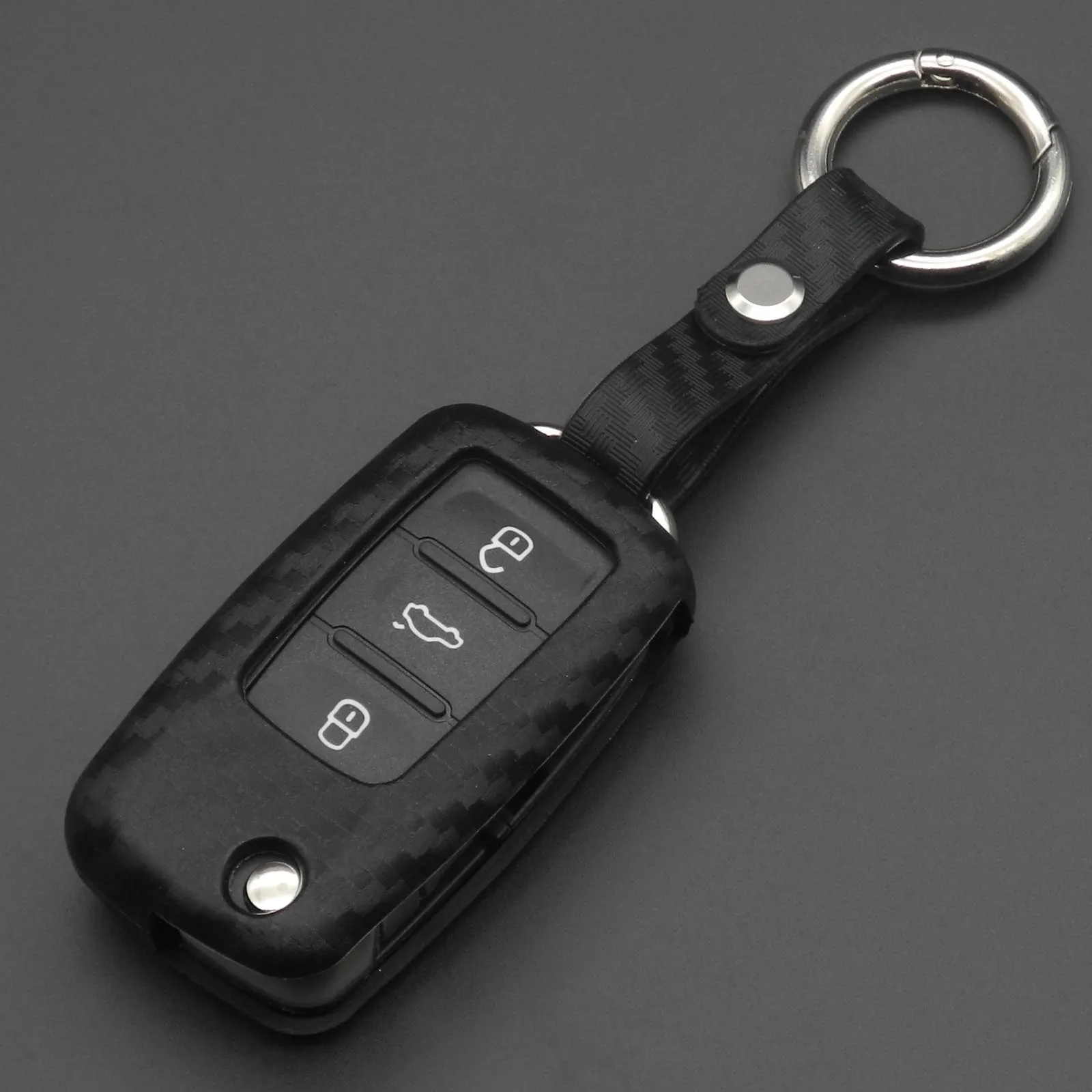 Carbon Silicone Car Key Cover Case for VW golf for Skoda Yeti Superb Rapid Octavia for SEAT leon ibiza 3 buttons
Carbon Silicone Car Key Cover Case for VW golf for Skoda Yeti Superb Rapid Octavia for SEAT leon ibiza 3 buttons