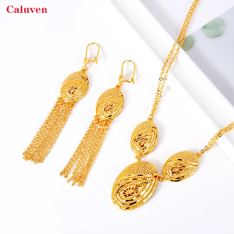 Jewelry Sets For Women African Beads Jewelry Set Gold Color Ethiopian Dubai Brid
