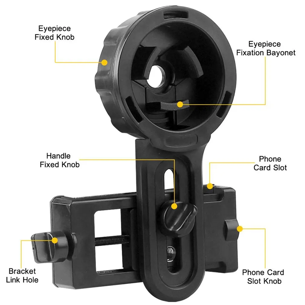 Telescope Holder Phone lens Quick Photography Adapter Mount stand for Binoculars Monocular Spotting Scope Microscope support