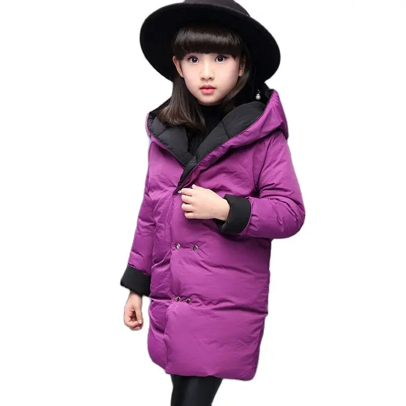 Фото Детская одежда зимняя куртка на хлопковом подкладе для девочек плотная детей от 9