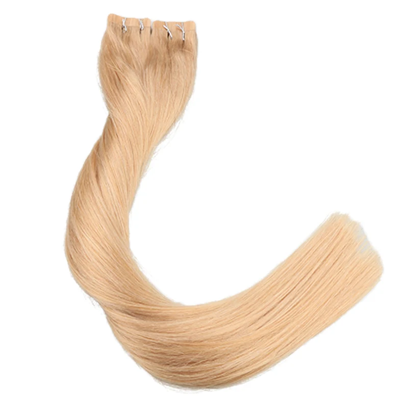 Sindra tape hair extensions human Machine Remy Straight On Adhesive Invisible Skin Weft tape in human hair (9)