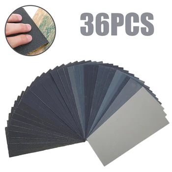 36Pcs Wet & Dry Sandpaper Sheets 120-3000 Assorted Grits Polishing Paper Sanding Pad For Furniture Finishes Glass Polishing
36Pcs Wet & Dry Sandpaper Sheets 120-3000 Assorted Grits Polishing Paper Sanding Pad For Furniture Finishes Glass Polishing