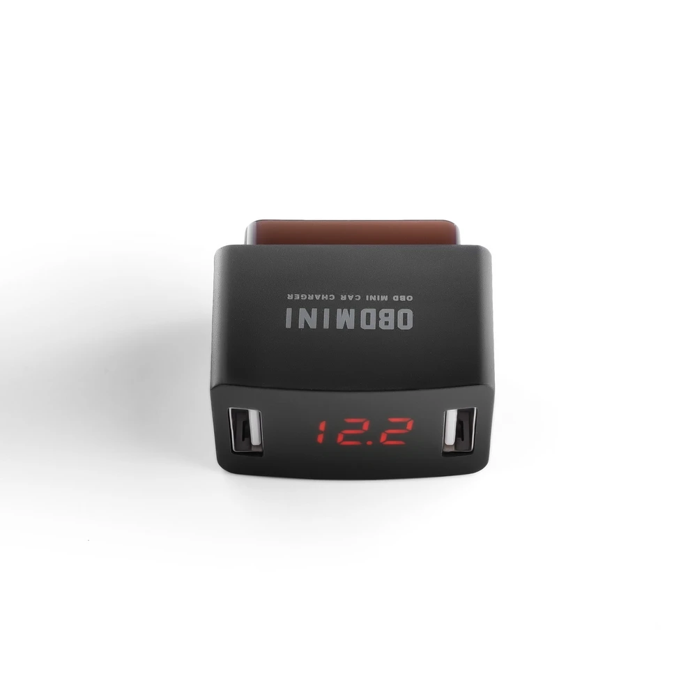 Double Prise de Chargeur USB Durable ABS OBD MINI avec Affichage de la Tension EBTOOLS Chargeur de Voiture OBD