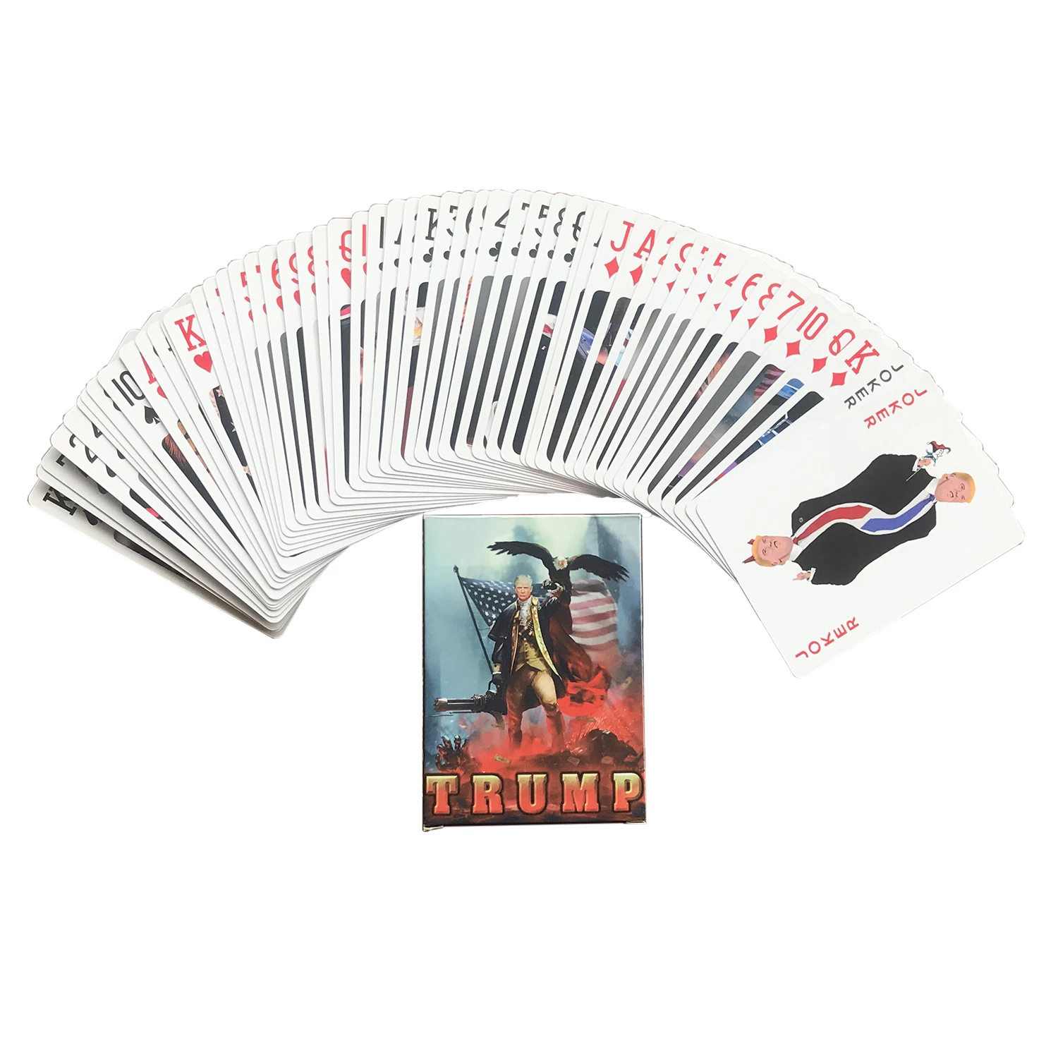 

US President Donald Trump 2020 Playing Cards 54 Pieces Comic Art Poker Cards Collection & Gift Playing Cards Deck Supporter