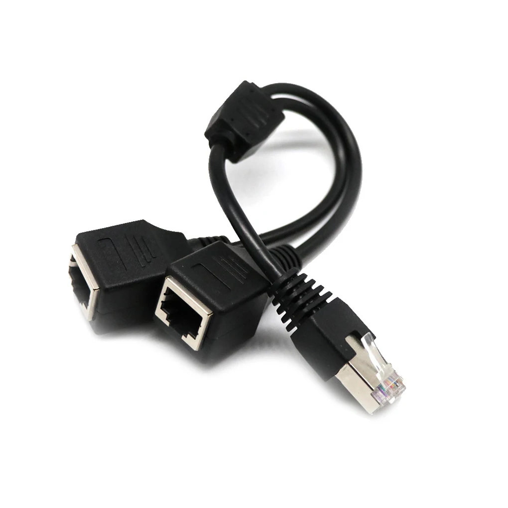 Разветвитель RJ45 с 1 штекера на 2 гнезда сетевой Сплиттер LAN Ethernet 2-ходовой адаптер