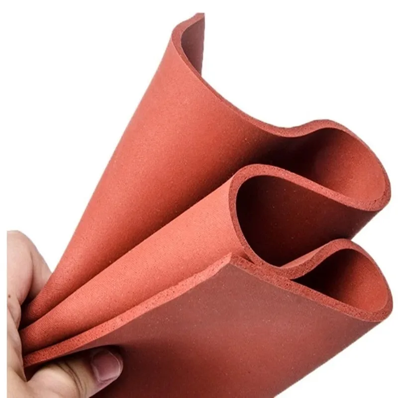 

500X500X5mm Silicone Sponge Sheet, 500mm Width, 5mm Thickness, Closed Cell Foam Silikon Sheet, RED Color
