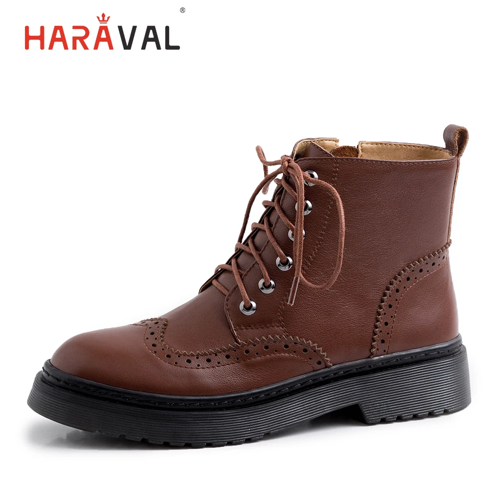 HARAVAL Fashion quality women's shoes solid color lacing ankle boots high luxury cowhide production comfortable women boots B209
HARAVAL Fashion quality women's shoes solid color lacing ankle boots high luxury cowhide production comfortable women boots B209