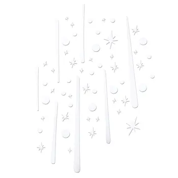 1 Set 3D Mirror Sticker Decorative Wall Decors Wallpaper Meteor Mirror Decoration Paste for Bedroom Living Room (Silver) 
1 Set 3D Mirror Sticker Decorative Wall Decors Wallpaper Meteor Mirror Decoration Paste for Bedroom Living Room (Silver)