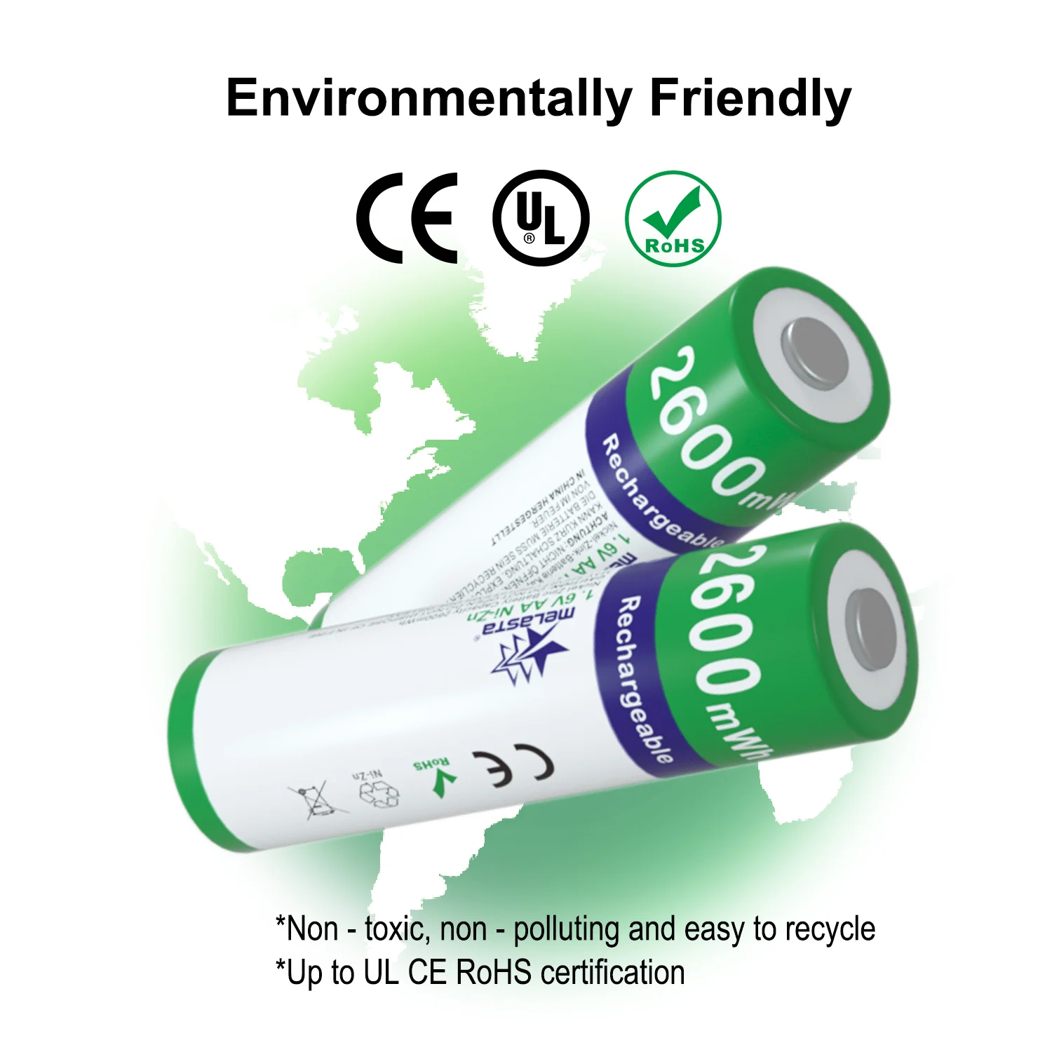 4/8Pcs NIZN AA 1.6V 2600mWh Rechargeable Battery with 1 USB Charger 2A Ni-Zn rechargeable batteries for toys MP3 camera Clock
4/8Pcs NIZN AA 1.6V 2600mWh Rechargeable Battery with 1 USB Charger 2A Ni-Zn rechargeable batteries for toys MP3 camera Clock