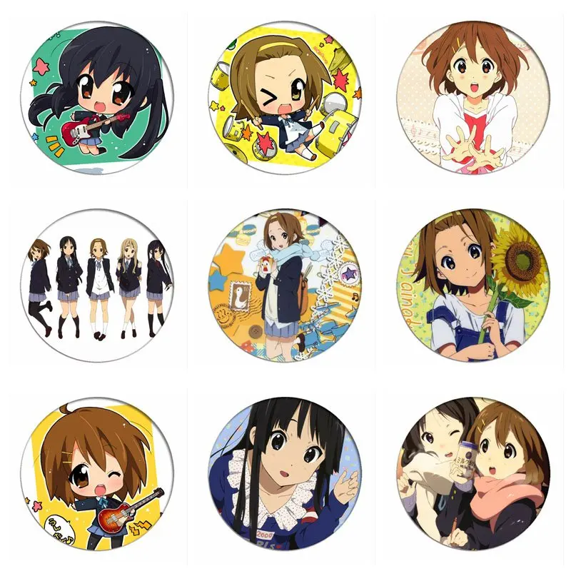 

Anime K-ON Cosplay Badges Hirasawa Yui Brooch Icon Collection Bags Akiyama Mio Breastpin for Backpacks Clothing