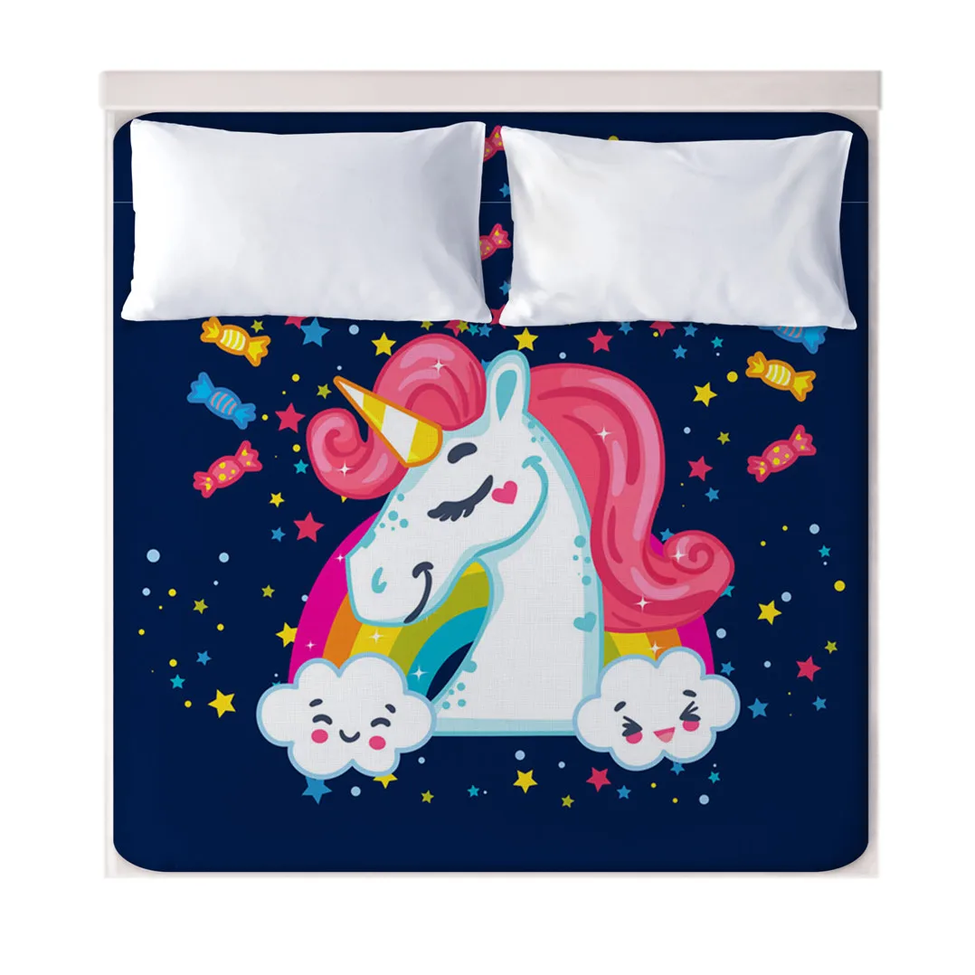 3D Cartoon Unicorn Fitted Sheets 3D Cartoon Unicorn Fitted Sheets