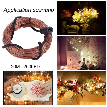 Multi-color 20M 200LED Copper Wire String Fairy Light LED Lights DC12V LED String Lights Christmas Wedding Party Decoration
Multi-color 20M 200LED Copper Wire String Fairy Light LED Lights DC12V LED String Lights Christmas Wedding Party Decoration
