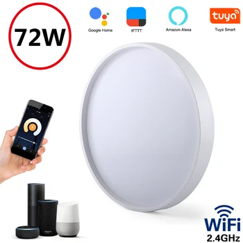 Smart Ceiling Lights LED Modern Indoor Lighting Tuya WiFi Mobile Phone APP Control 72W AC165-265V Support Google Home Alexa
Smart Ceiling Lights LED Modern Indoor Lighting Tuya WiFi Mobile Phone APP Control 72W AC165-265V Support Google Home Alexa