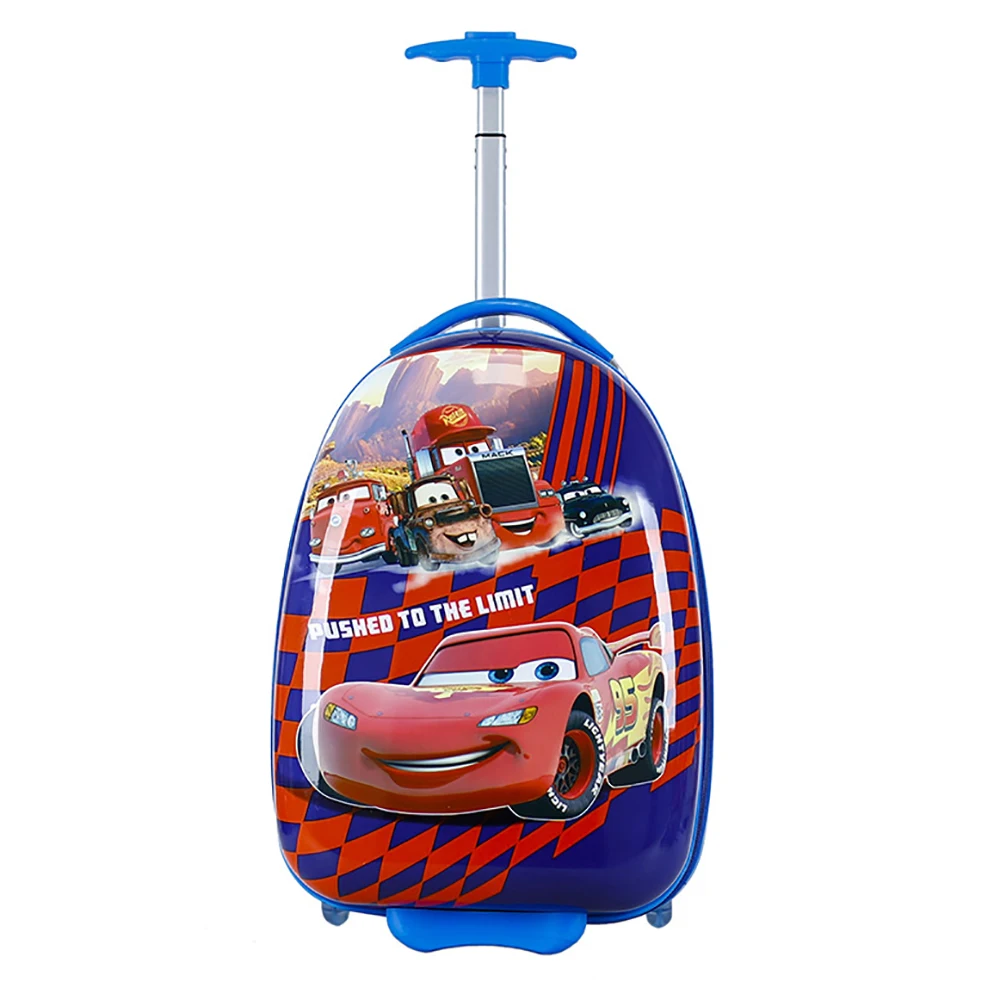 Disney Cartoon Cars Kids Travel Suitcase For Student Large Capacity Waterproof Handbags Children Frozen Sofia Girl Push Pull Box