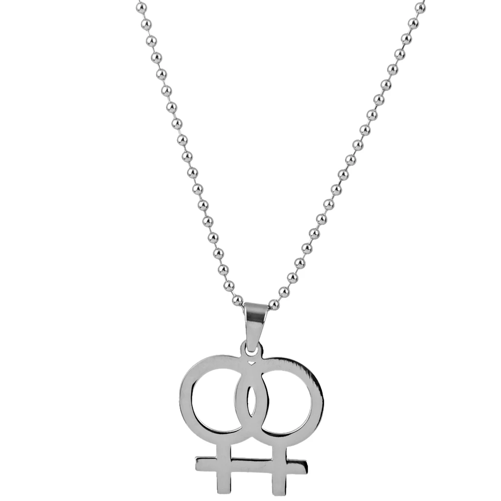 Новинка ожерелье для геев лесбиянок двойная женская подвеска с символом |